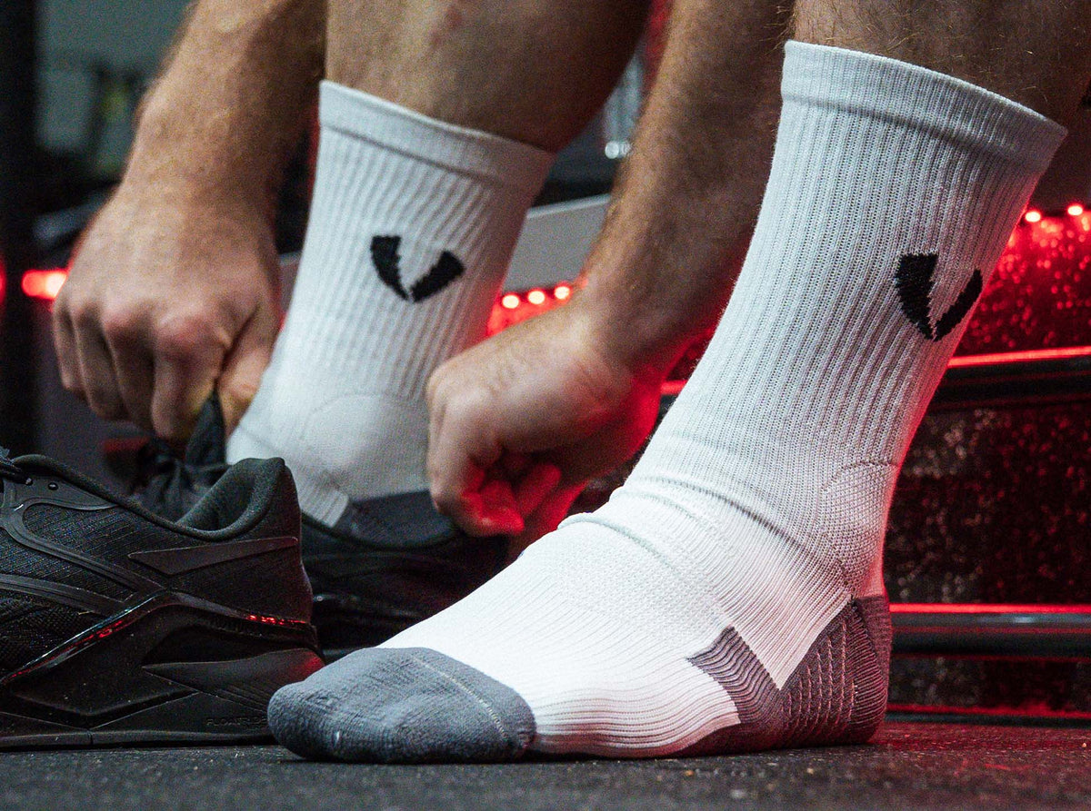 LUX-FIT Socks - White / Grey