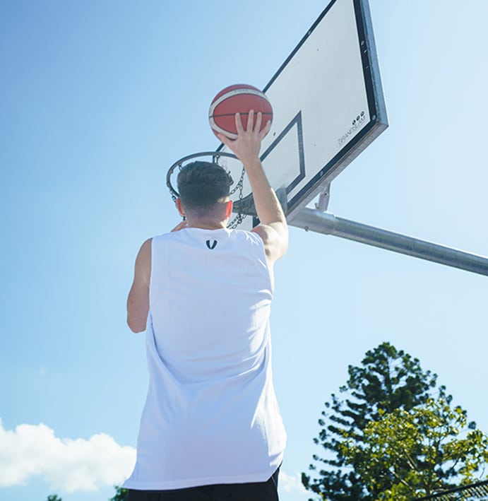 Vault Reversible Basketball Singlet - Black/White
