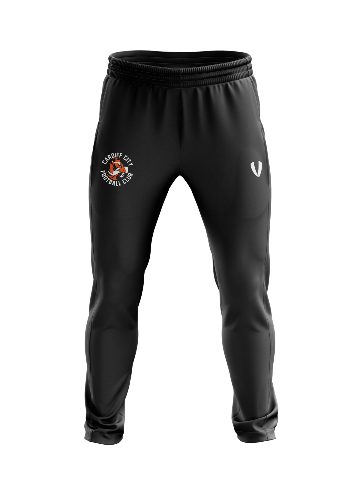 CCFC - Black Slimfit Trackpants Front