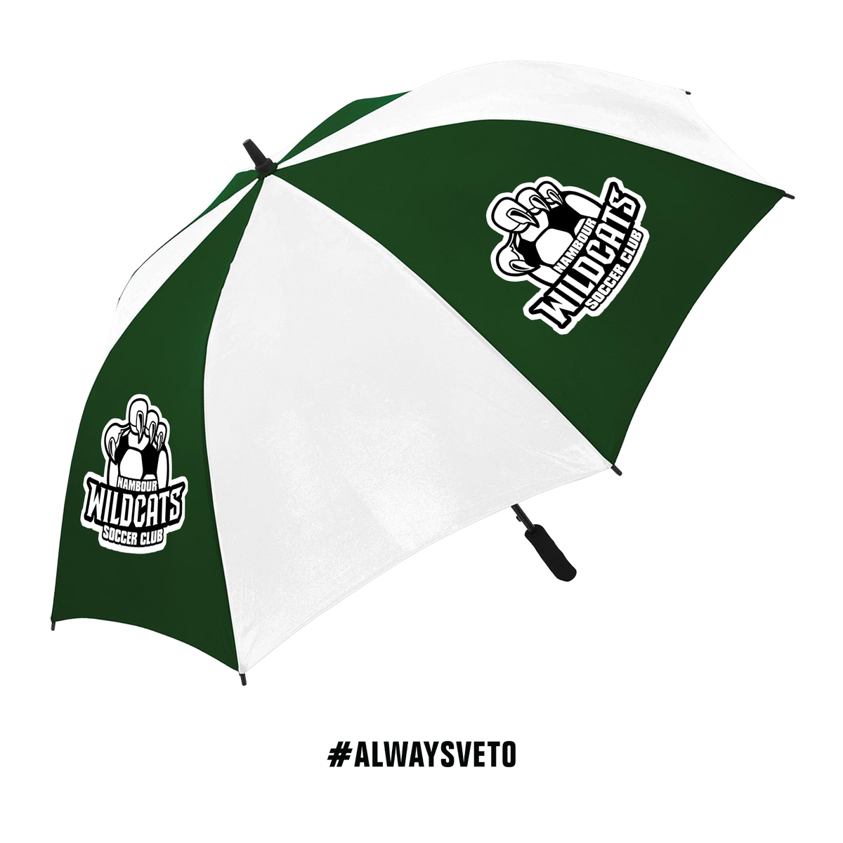 Nambour Wildcats SC - Umbrella - Bottle/White (BACK ORDER - ETA MID JUNE)