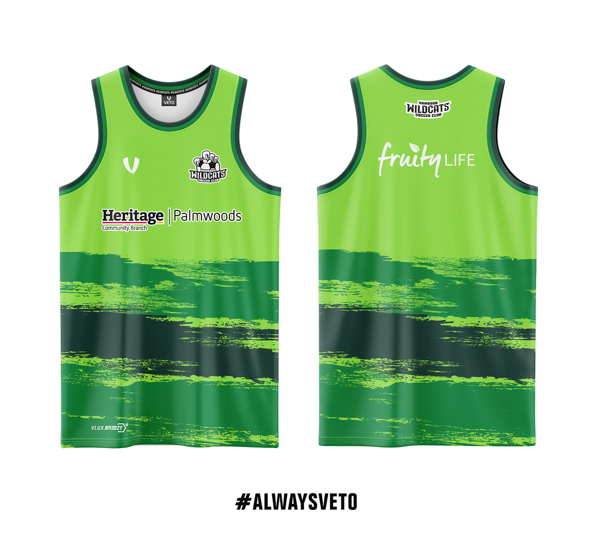 Nambour Wildcats SC - Club Singlet - Bottle/Green