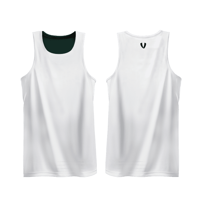Vault Reversible Basketball Singlet - BOTTLE/WHITE