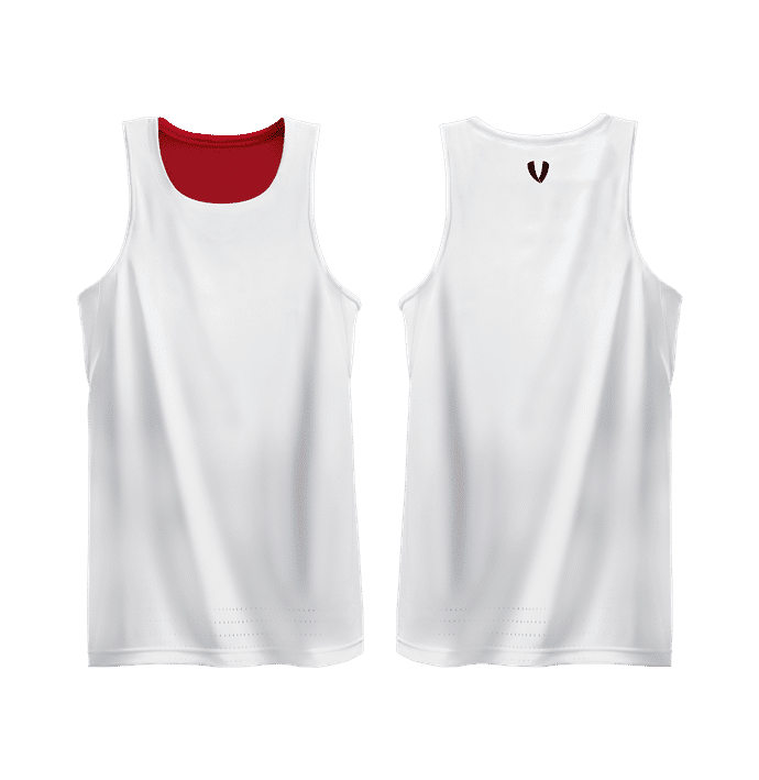 Vault Reversible Basketball Singlet - RED/WHITE