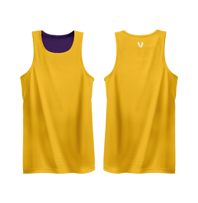 Vault Reversible Basketball Singlet - PURPLE/YELLOW
