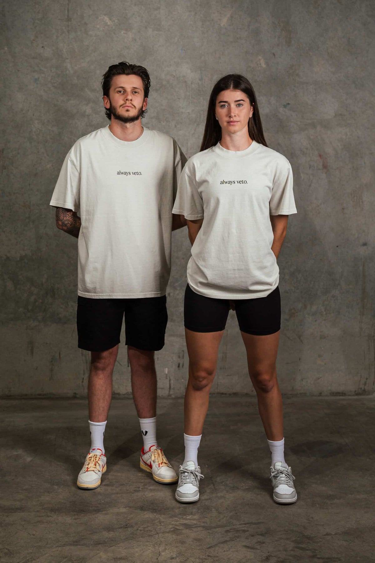 ALWAYS VETO SIGNATURE TEE - FADED BONE