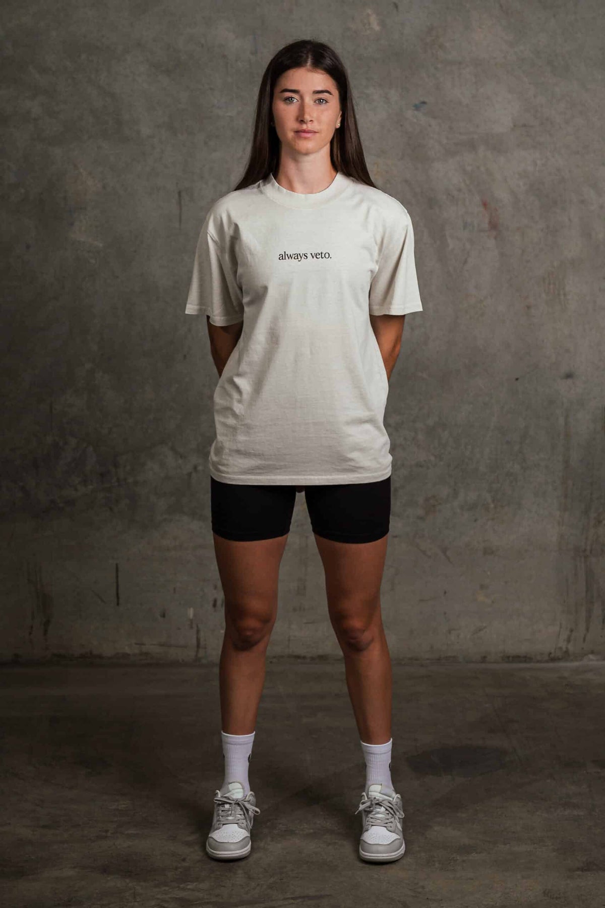 ALWAYS VETO SIGNATURE TEE - FADED BONE