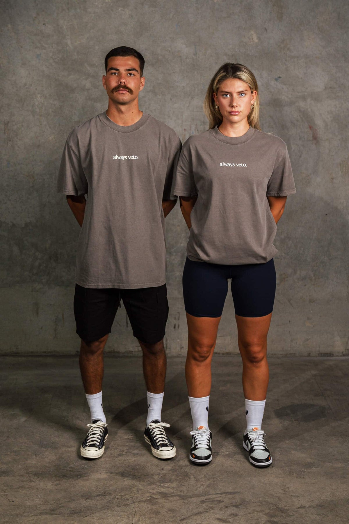 ALWAYS VETO SIGNATURE TEE - FADED GREY