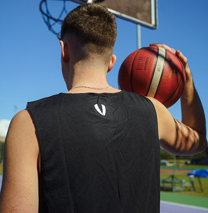 Vault Reversible Basketball Singlet - Black/White