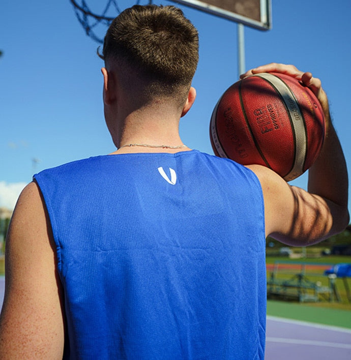 Vault Reversible Basketball Singlet - ROYAL/WHITE
