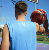 Vault Reversible Basketball Singlet - SKY/WHITE