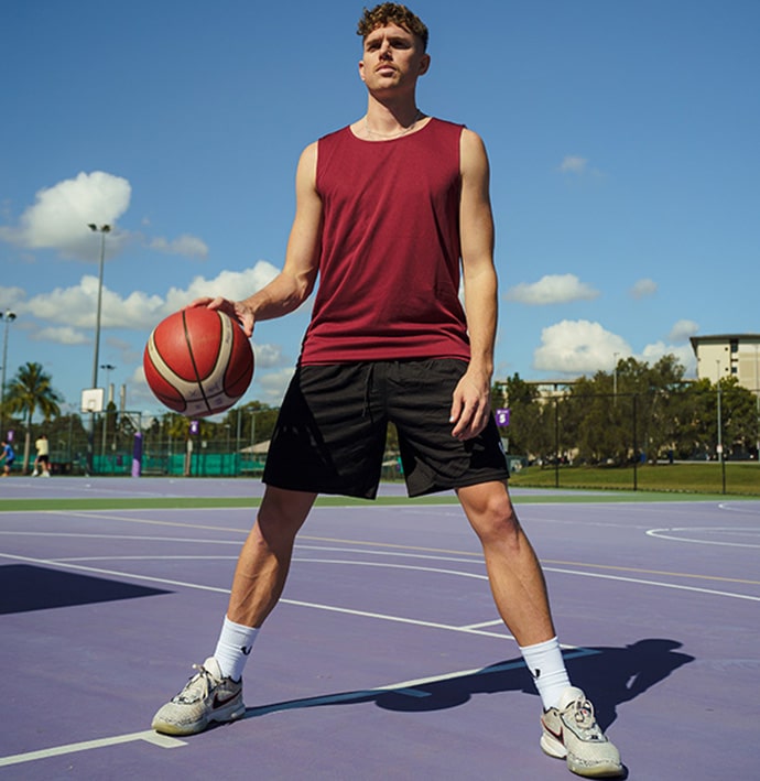 Vault Reversible Basketball Singlet - MAROON/WHITE