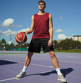 Vault Reversible Basketball Singlet - MAROON/WHITE