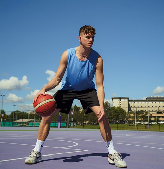 Vault Reversible Basketball Singlet - SKY/WHITE