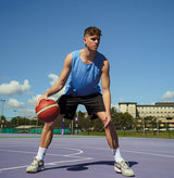 Vault Reversible Basketball Singlet - SKY/WHITE
