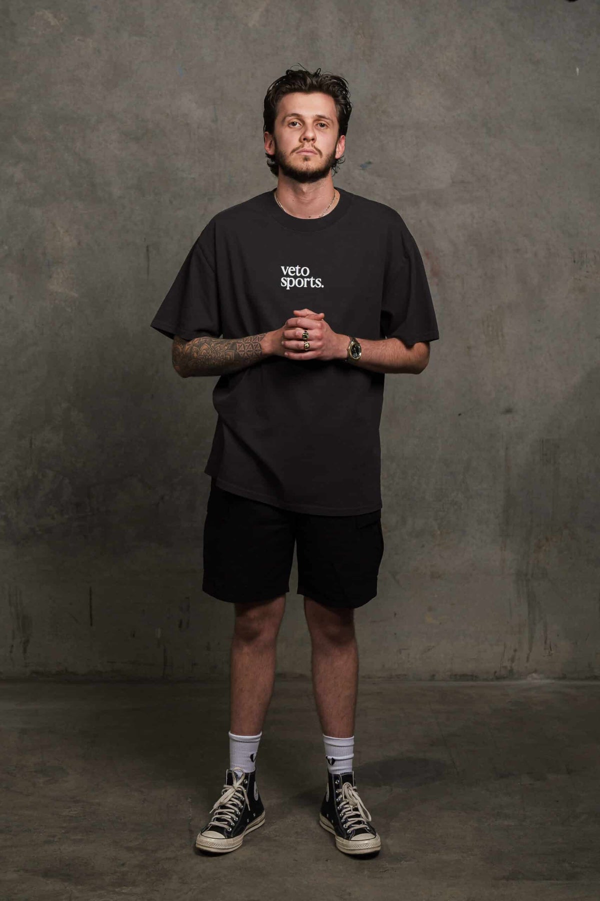 VETO SPORTS SIGNATURE TEE - FADED BLACK