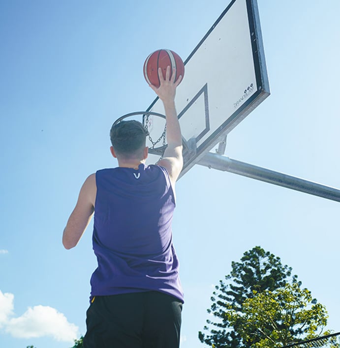 Vault Reversible Basketball Singlet - PURPLE/YELLOW