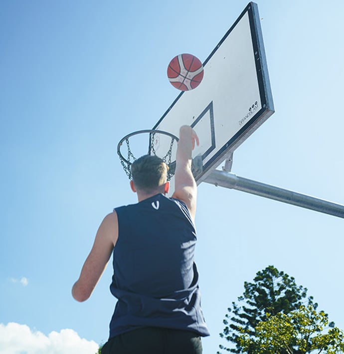 Vault Reversible Basketball Singlet - NAVY/White