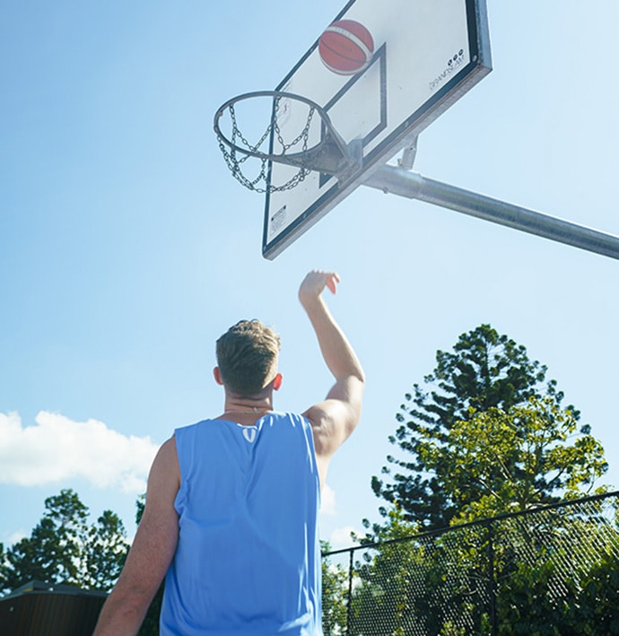 Vault Reversible Basketball Singlet - SKY/WHITE