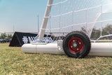 Portable Aluminium 5m x 2m Goal w/ Wheels