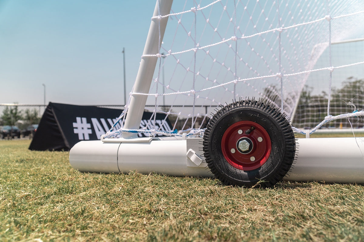 Portable Aluminium 3m x 2m Goal w/ Wheels