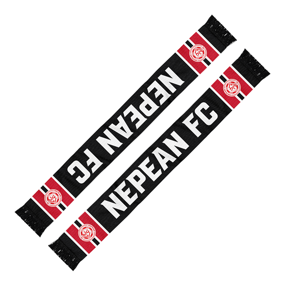 Nepean FC - Scarf - Black/Red