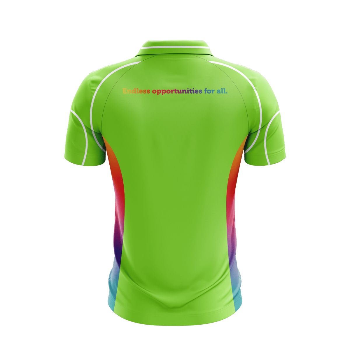 Men's Polo - Green/Rainbow
