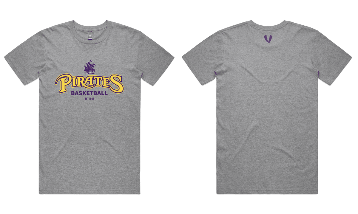 SOUTH WEST PIRATES - GREY TEE