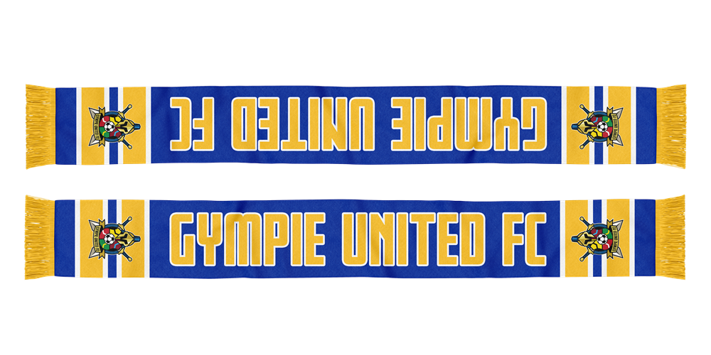 Gympie United FC - Scarf - Royal/Yellow