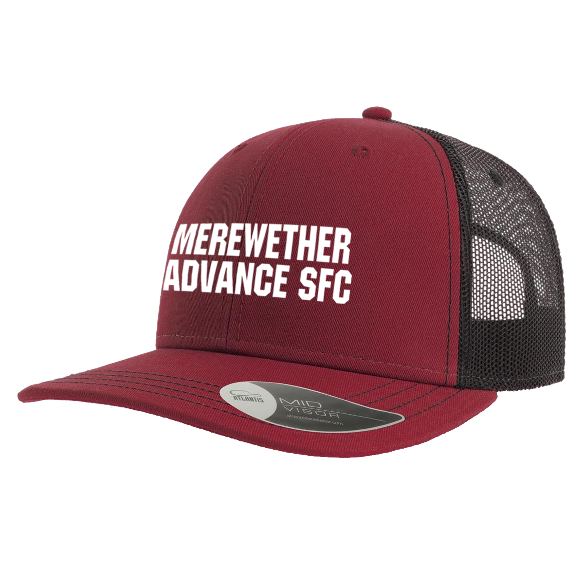 Merewether Advance FC - Trucker Cap (Text) - Maroon