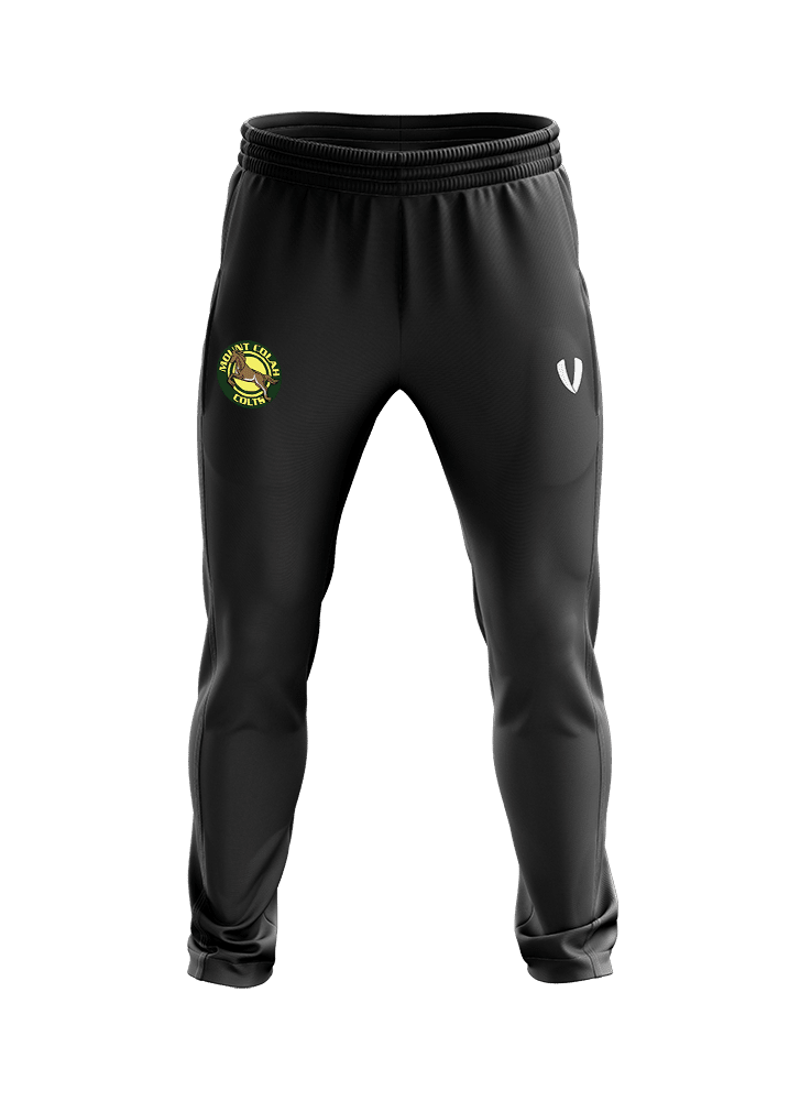 Mt Colah - Black Slimfit Trackpants Front