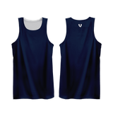 Vault Reversible Basketball Singlet - NAVY/White