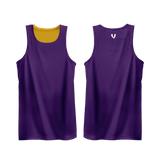 Vault Reversible Basketball Singlet - PURPLE/YELLOW