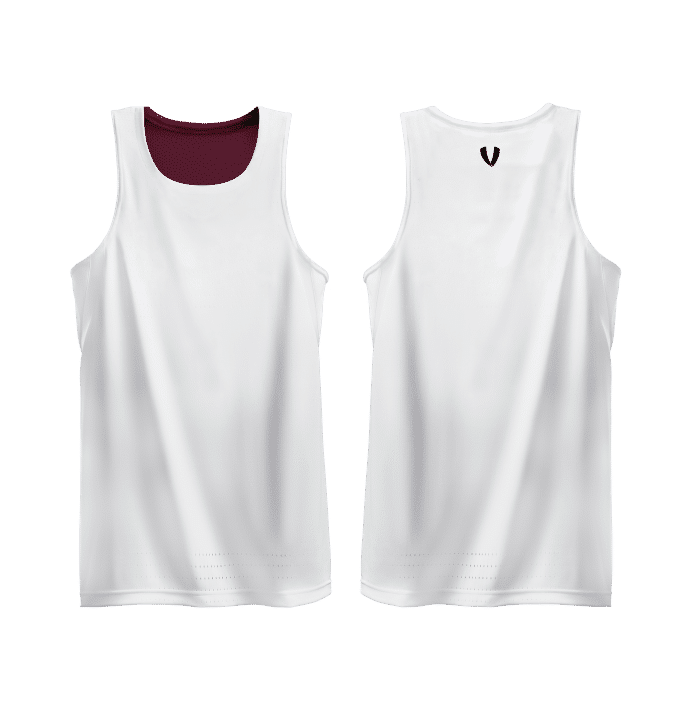 Vault Reversible Basketball Singlet - MAROON/WHITE