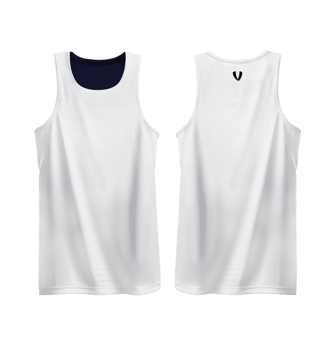 Vault Reversible Basketball Singlet - NAVY/White
