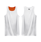 Vault Reversible Basketball Singlet - ORANGE/WHITE
