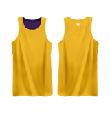 Vault Reversible Basketball Singlet - PURPLE/YELLOW