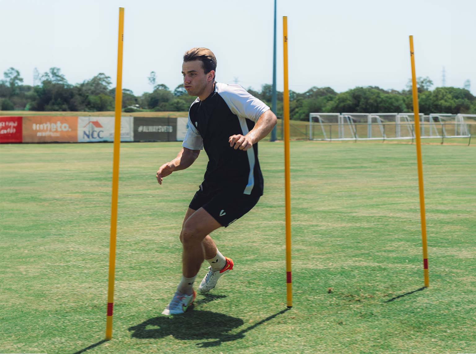 Spring Loaded Agility Poles - Yellow - Image 4