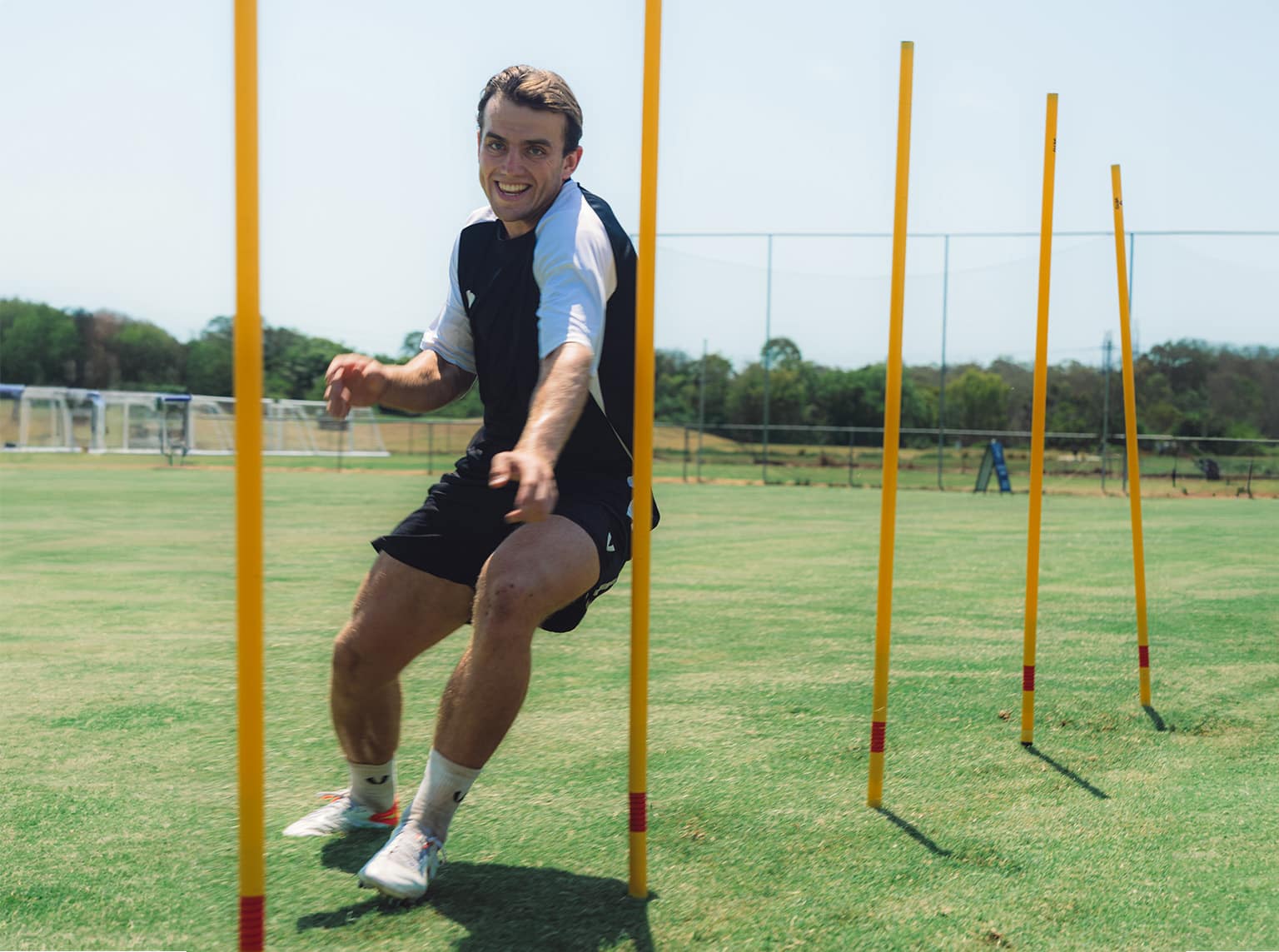 Spring Loaded Agility Poles - Yellow - Image 3
