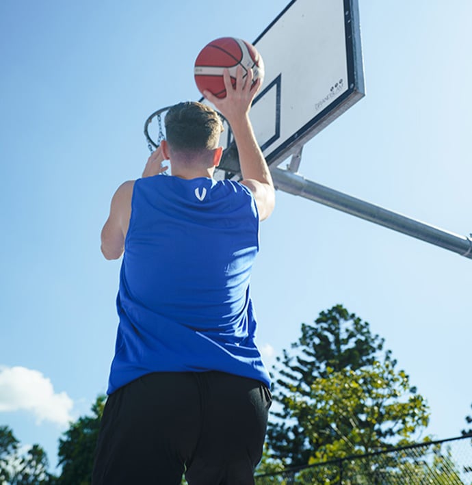 Vault Reversible Basketball Singlet - ROYAL/WHITE - Image 6