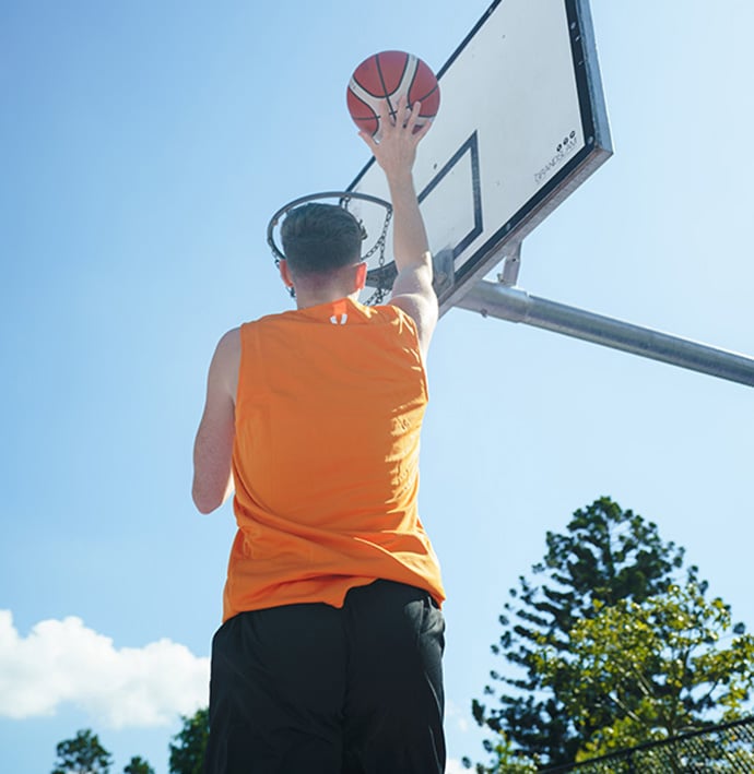 Vault Reversible Basketball Singlet - ORANGE/WHITE - Image 6