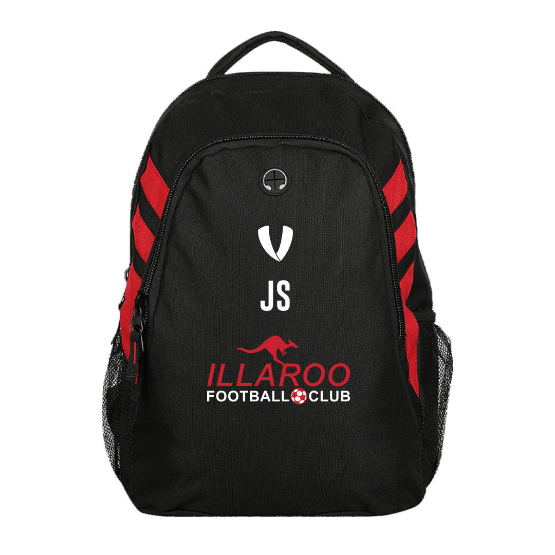 Illaroos FC - TASMAN BACKPACK - BLK RED