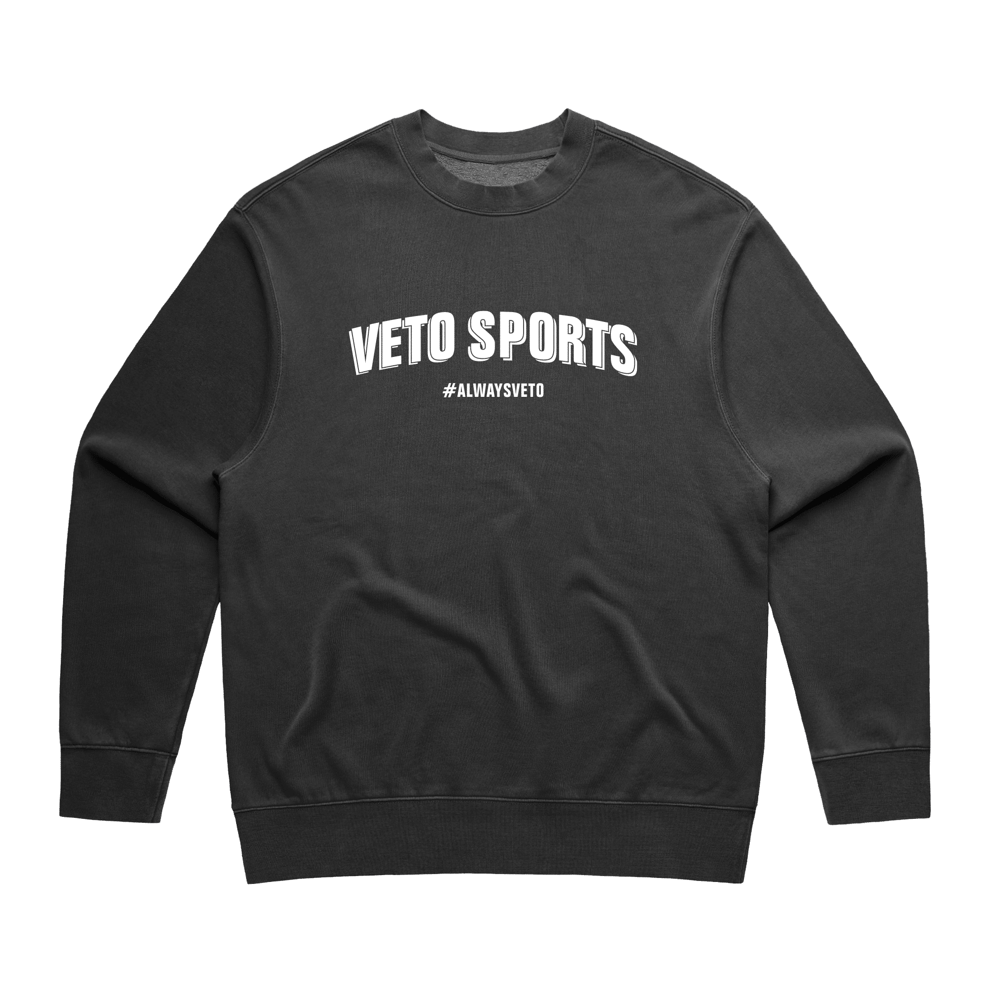 VOL 1. VARSITY SWEATER - WASHED BLACK