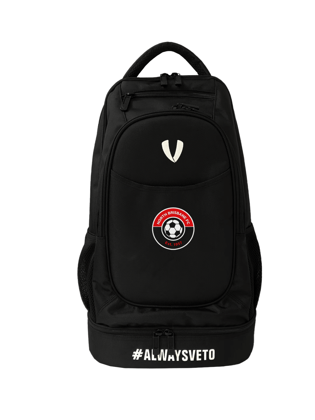 NORTH BRISBANE - ACADEMY BACK PACK - BLACK - FRONT