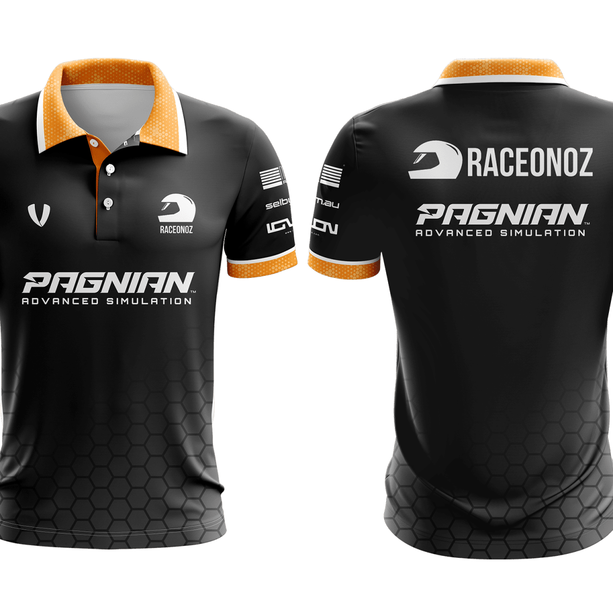 RACEONOZ - BLACK SUPPORTER POLO