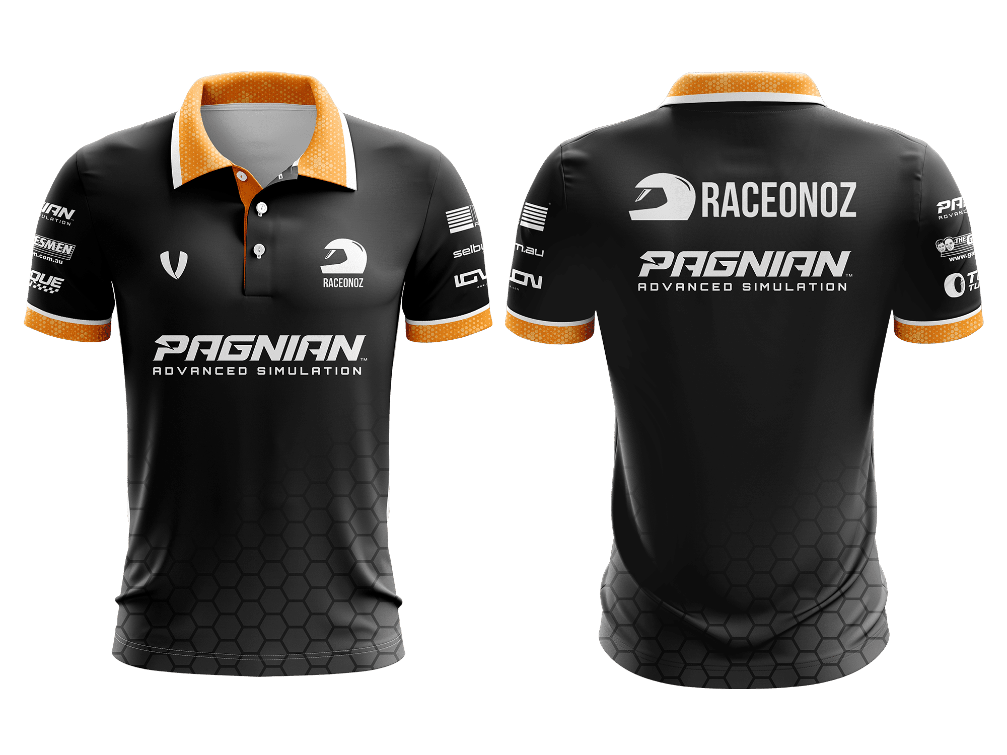 RACEONOZ - BLACK SUPPORTER POLO