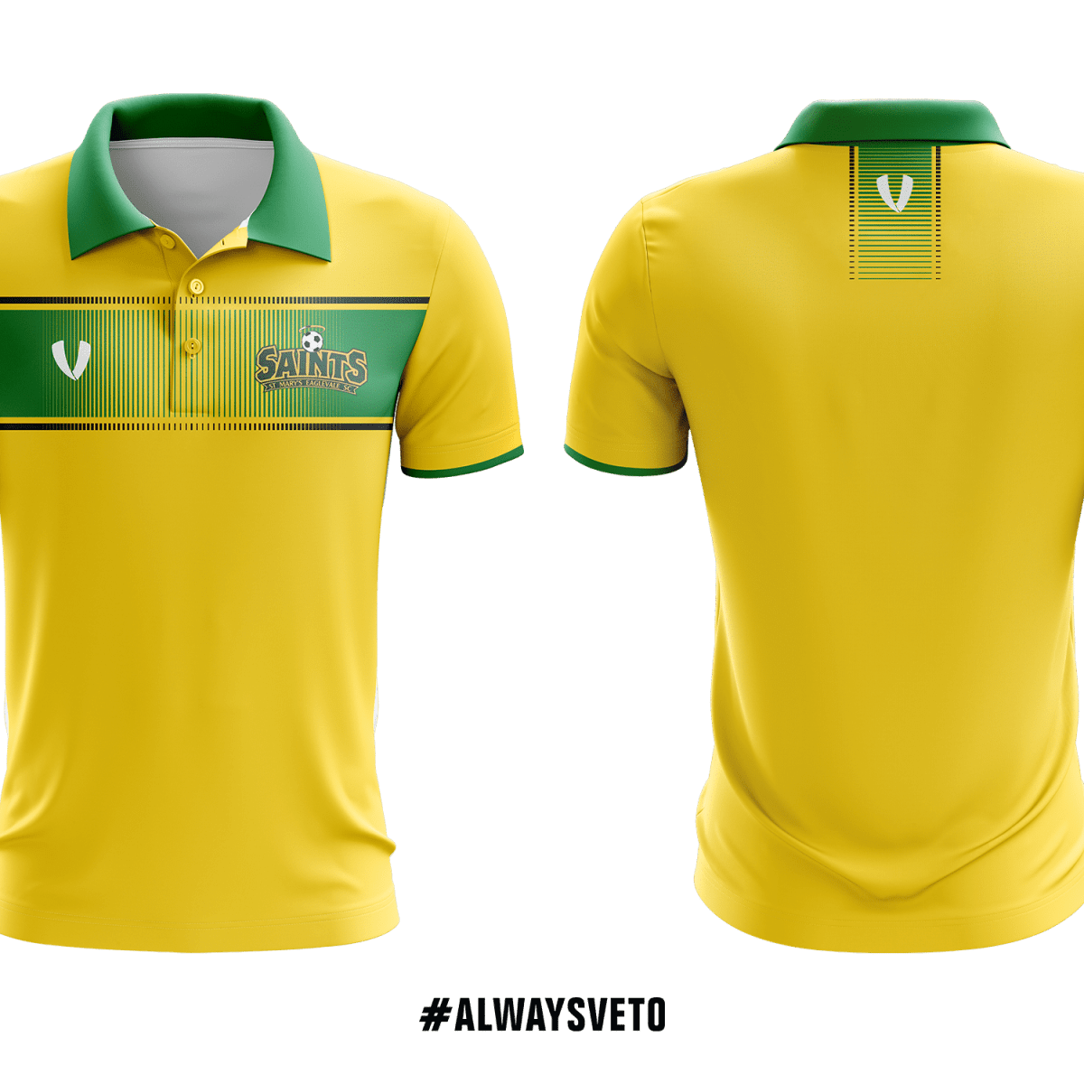 St Mary's Eaglevale SC - Supporter Polo - Yellow / Emerald