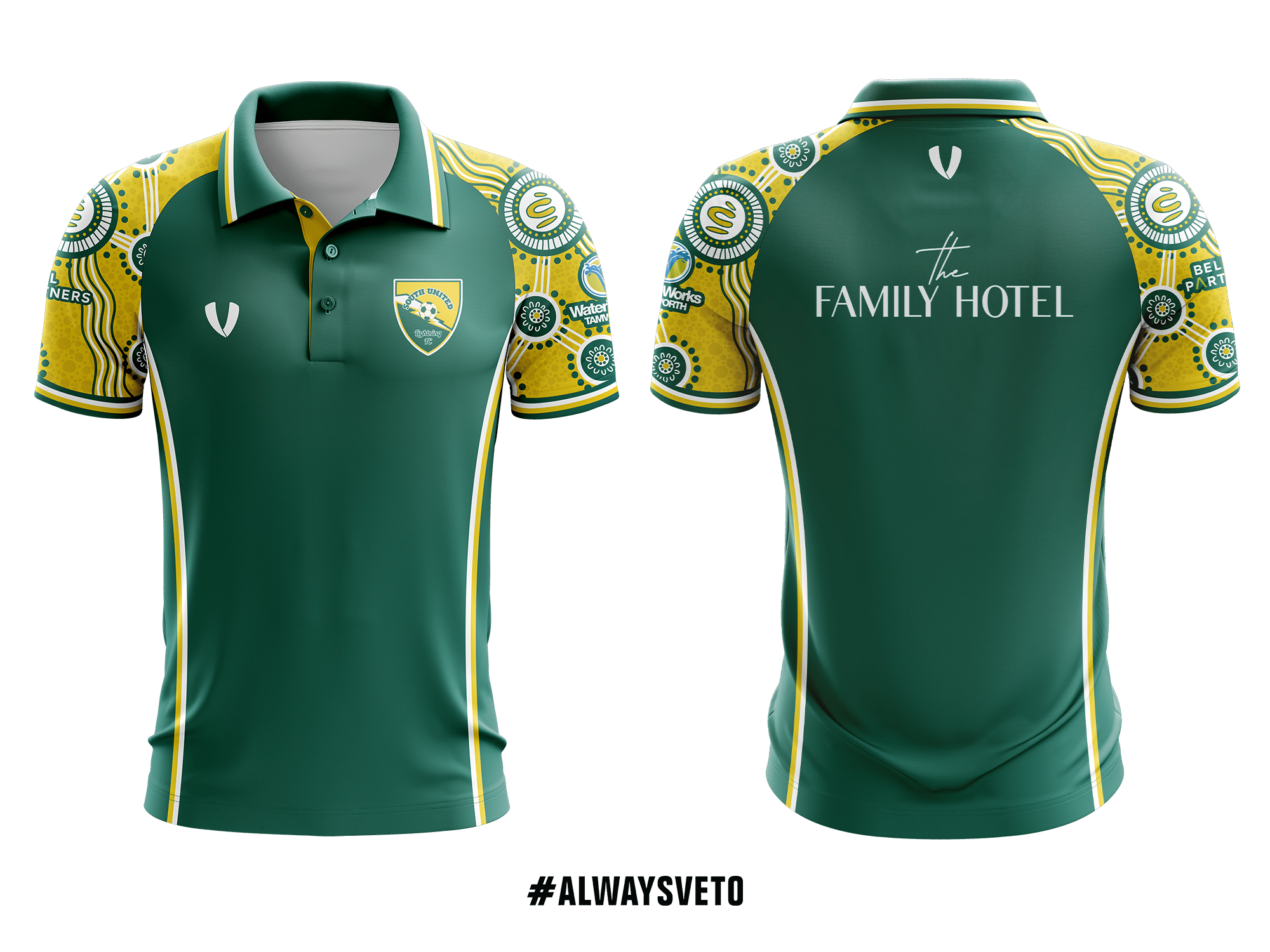 South United Lightning FC - Club Polo - Bottle/Yellow