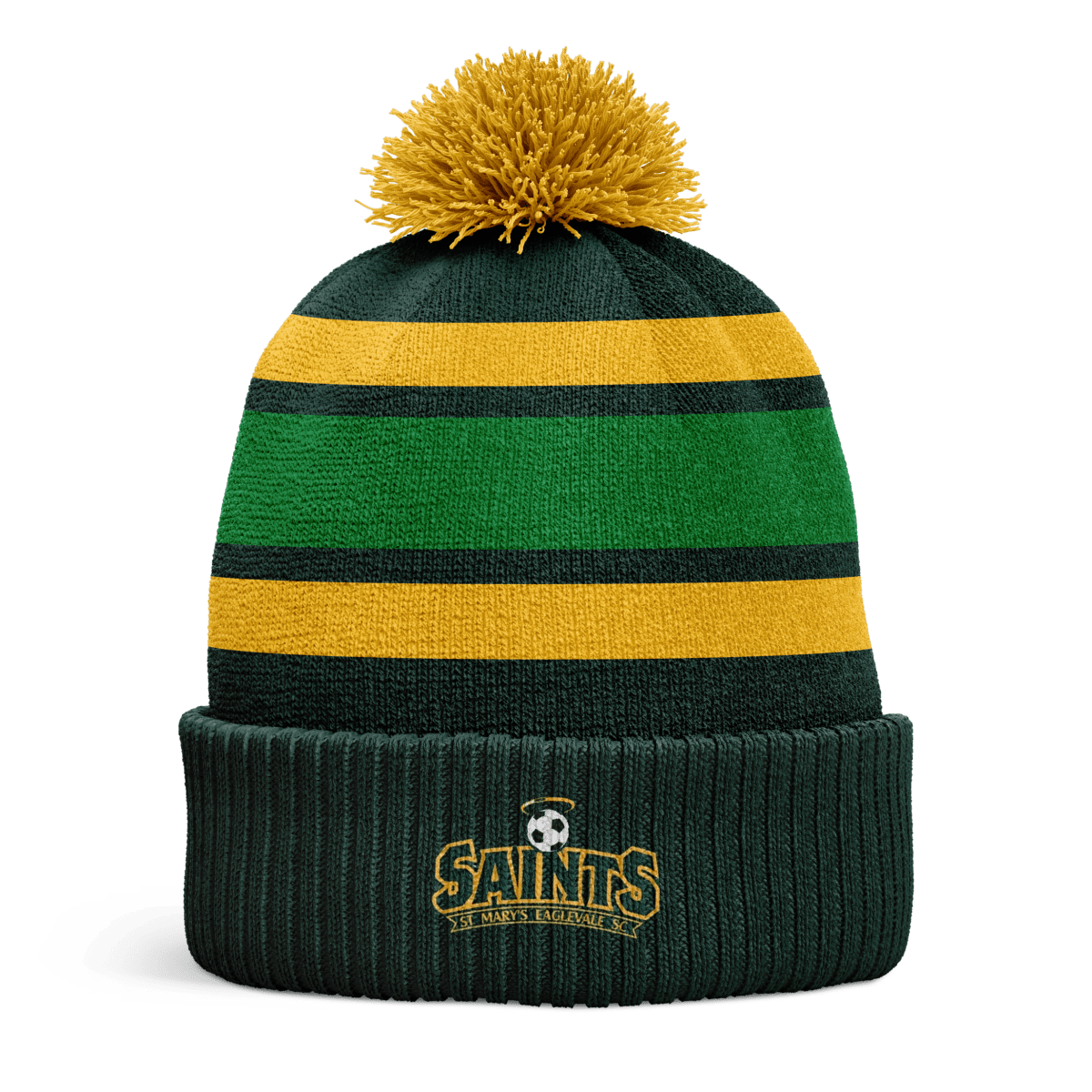 St Mary's Eaglevale SC - Beanie - Emerald/Yellow