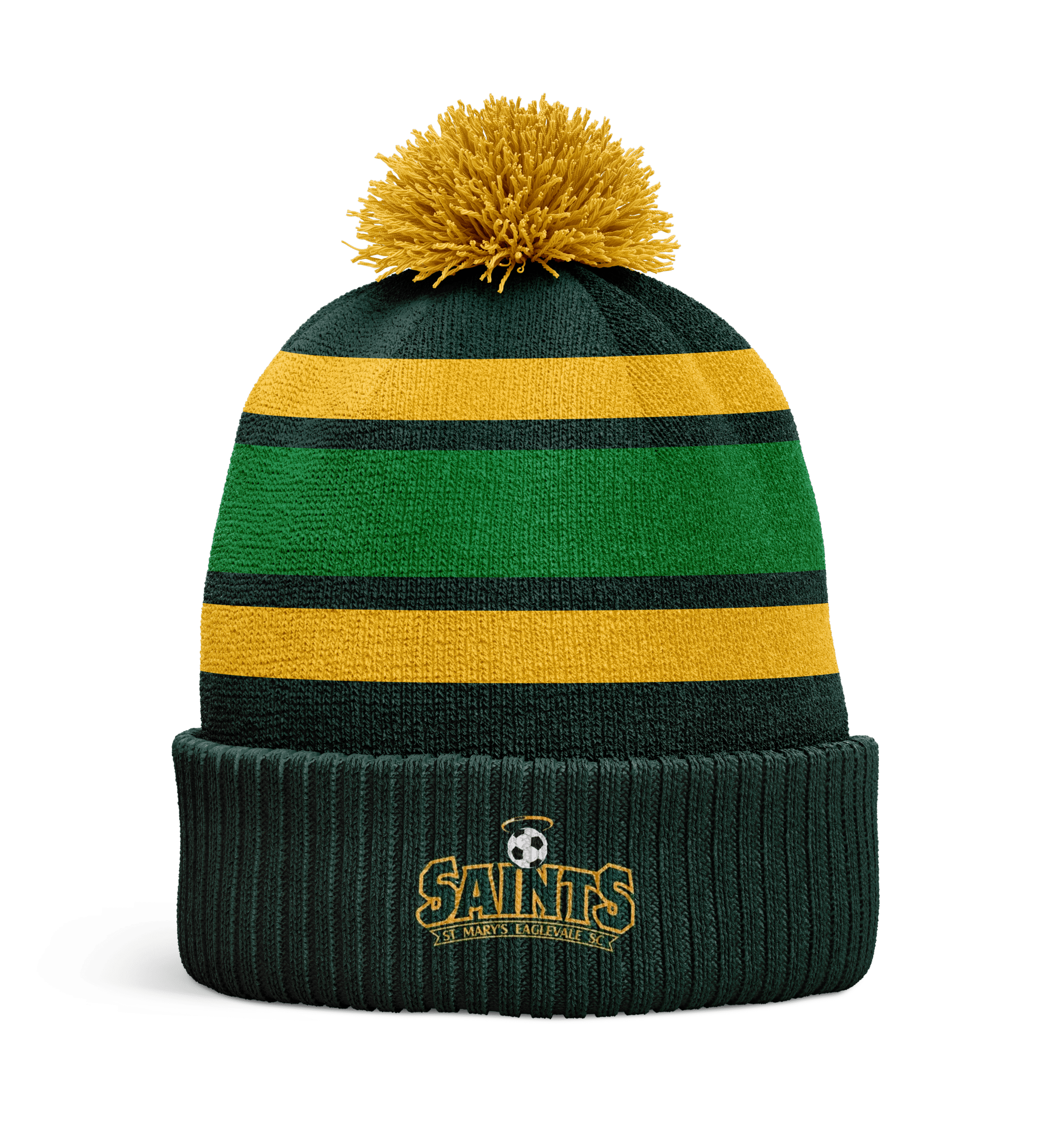 St Mary's Eaglevale SC - Beanie - Emerald/Yellow