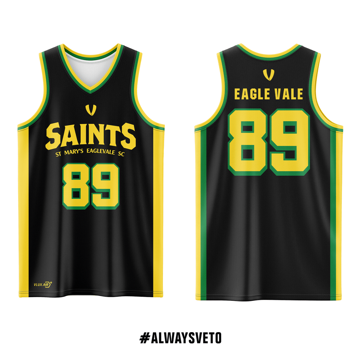 St Mary's Eaglevale SC - Singlet - Black/Yellow